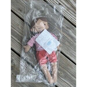Cloud Island Cloth Doll Lovey Baby Toy Brown Hair Red Shorts Boys 12" New